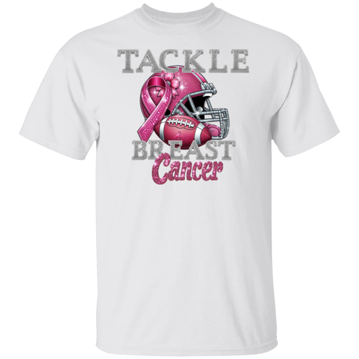 Tackle Breast Cancer Helmet T-Shirt