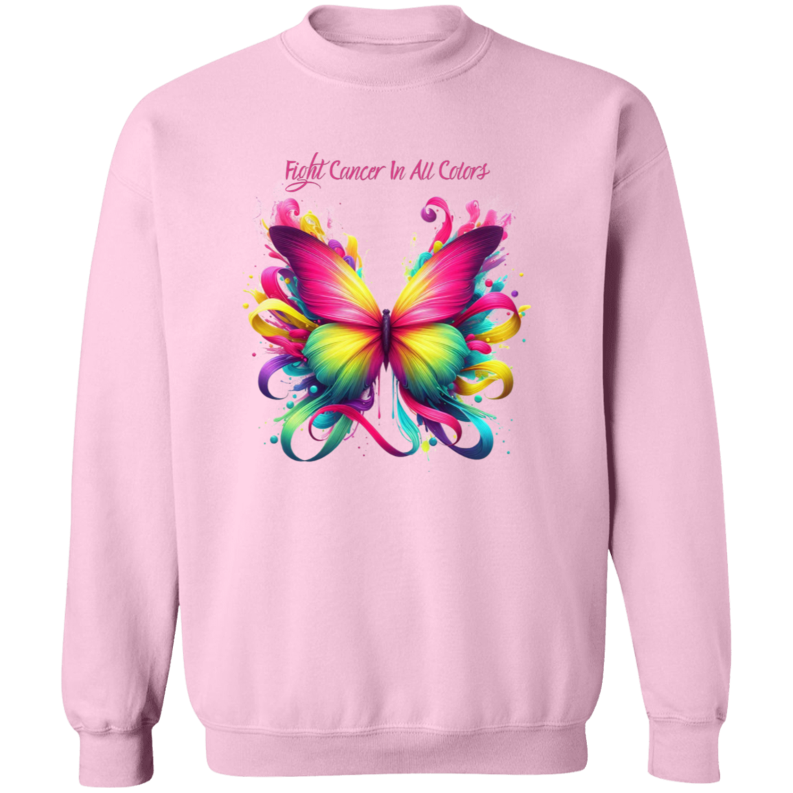 Fight Cancer in all Colors Crewneck Pullover Sweatshirt