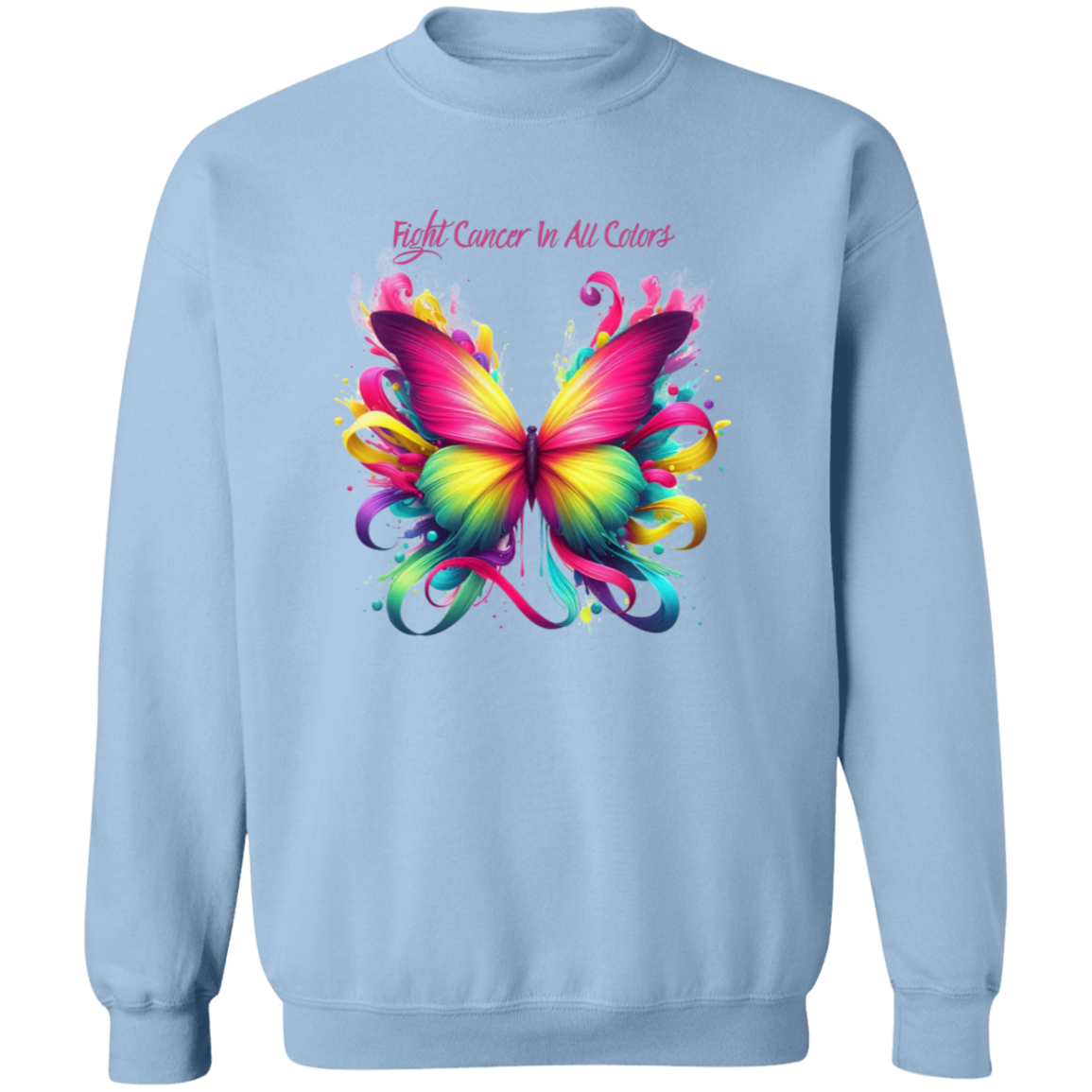 Fight Cancer in all Colors Crewneck Pullover Sweatshirt