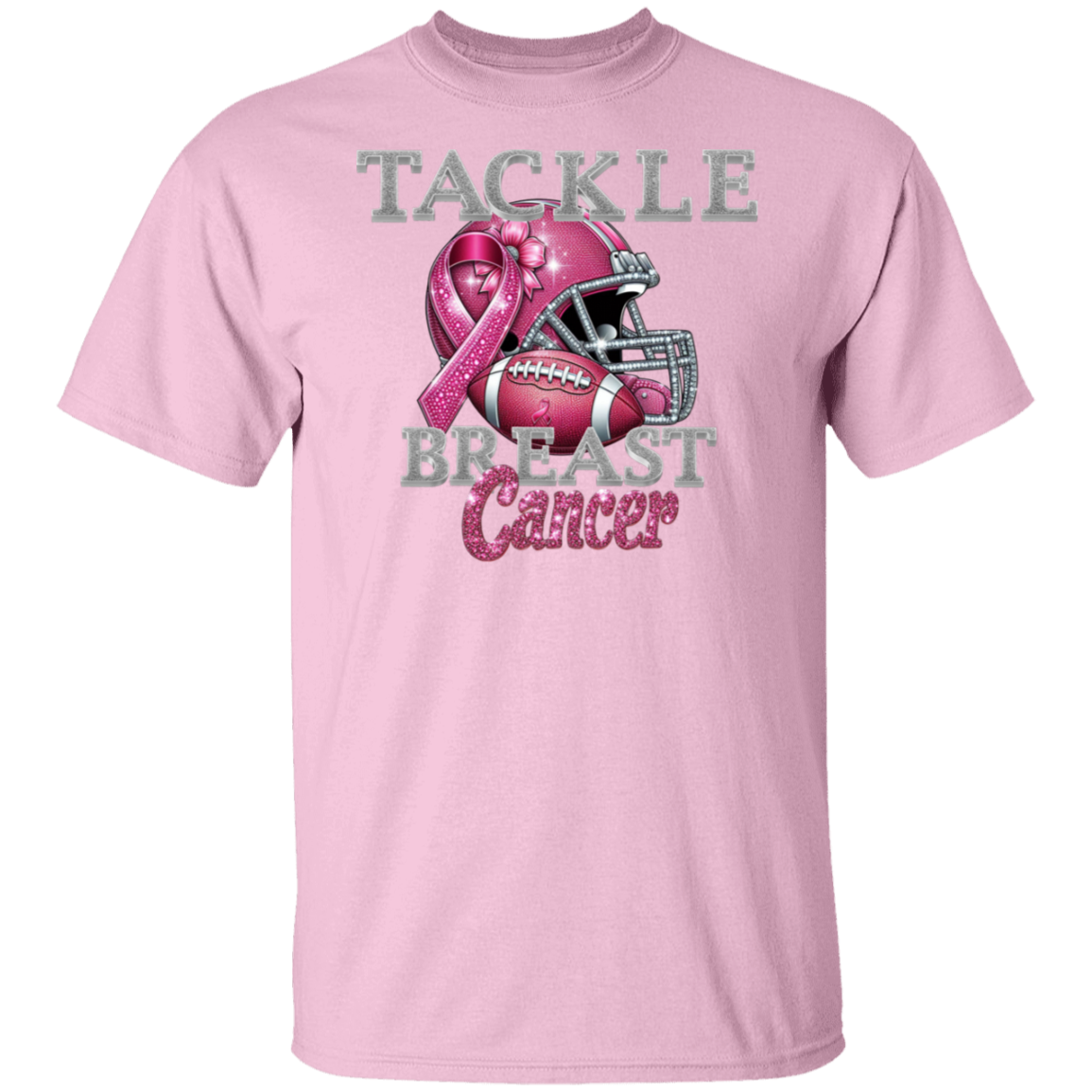 Tackle Breast Cancer Helmet T-Shirt