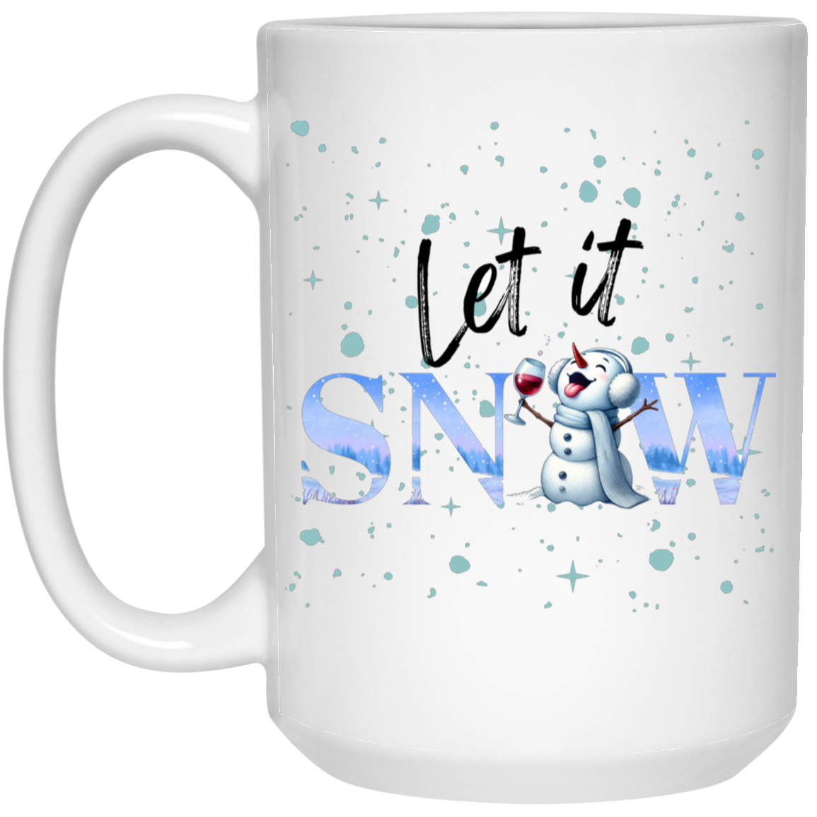 Let It Snow 21504 15oz White Mug